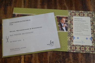 Artikelbild des Artikels “40,00 € Gutschein für Weine, Weinseminare und Feinkost “