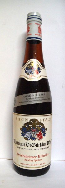 Artikelbild 1 des Artikels “1970	Riesling Spätlese Deidesheimer Kränzler Dr. Bürklin-Wolf “